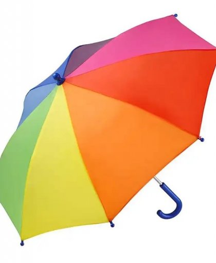 Toptan Baston Gökkuşağı Renk Çocuk Şemsiyesi, Dekor Şemsiyesi Küçük, 23 Nisan Etkinlik Şemsiyesi
